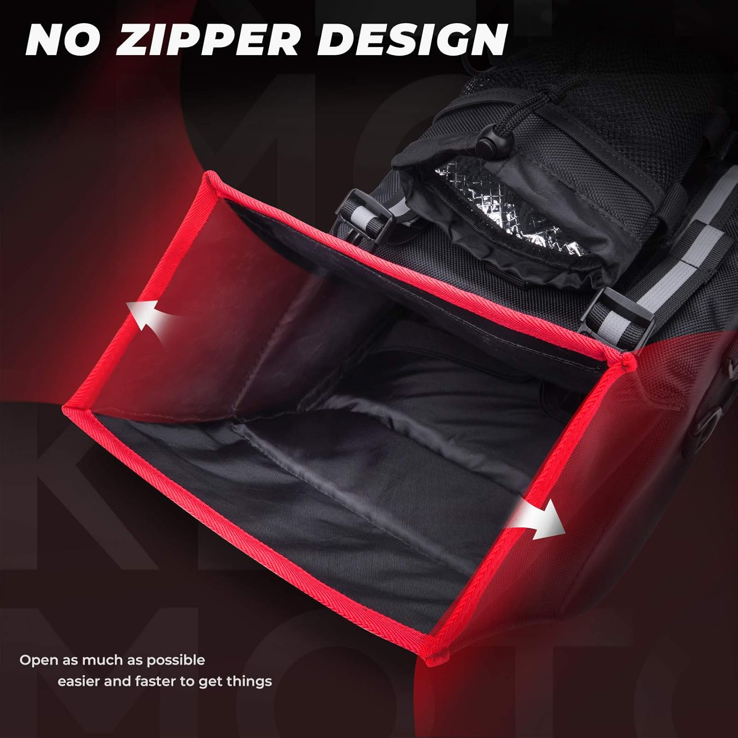 KEMIMOTO ATV Fender Bag, 130% Larger Waterproof Rear Storage Bags with Drink Holder, Detachable ATV Gear Bag Compatible with Polaris Sportsman Scrambler Fourtrax Can Am Grizzly Cfmoto Kawasaki Yamaha image number 4