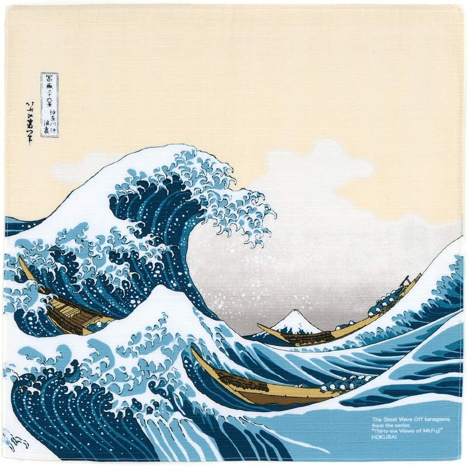 Honjien Furoshiki Traditional Japanese Fabric Wrapping - Ukiyo-E Art Motif, UTAMARO Kansei Three Beauties