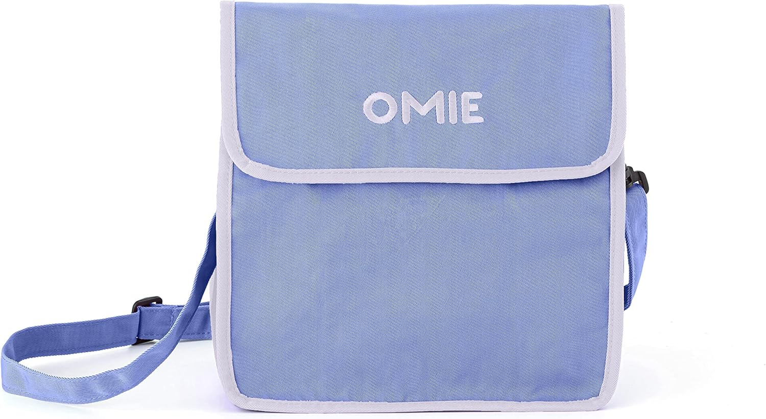 Omiebox Lunch Bag - Washable, Foldable, Durable, Waterresistant Fabric with Interior Pocket and External Bottle Holder