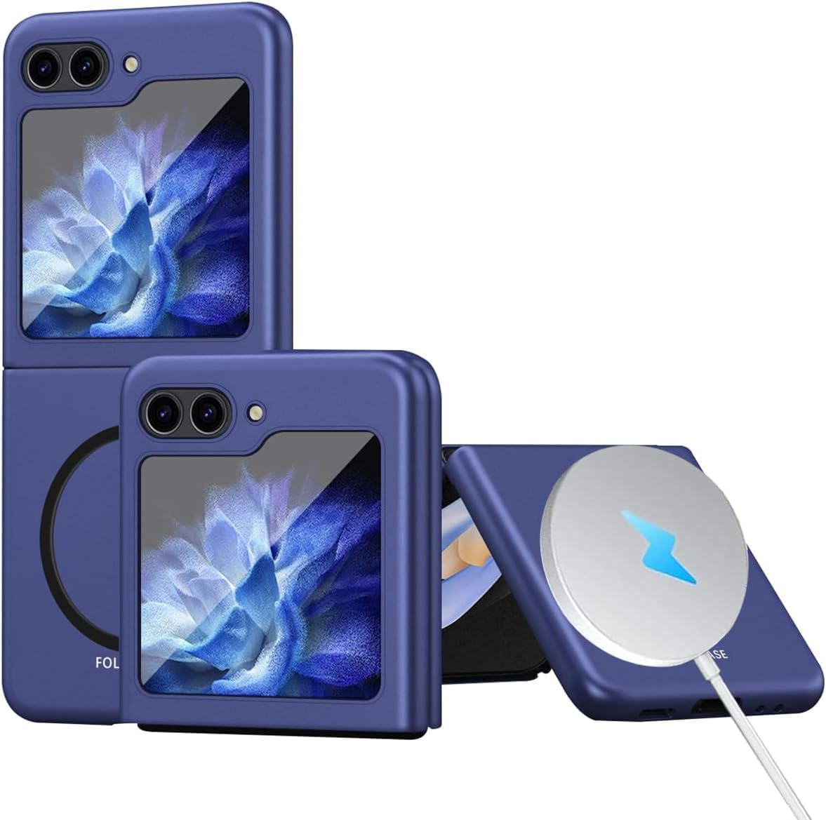 RUNGOS for Samsung Z Flip 5 Case Magsafe (Bare Metal Feel) [Strong Magnetic] [Slim Fit, Ultra Light] [Wireless Charging] Samsung Galaxy Z Flip 5 Case, Sturdy Shockproof Cover 2025 image number 2