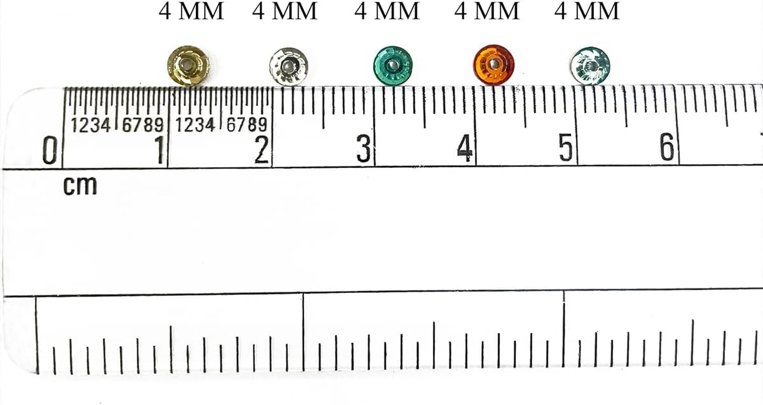 Embroiderymaterial Sew on Crystals Centre Hole Flat 4MM round Glass Rhinestones Combo 720 Pieces 5 Color image number 2
