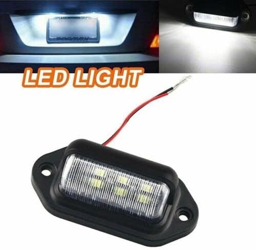 2PCS Universal 12/24VLED License Number Plate Light Lamps for Car Boats Automotive Aircraft RV Truck Trailer Exterior Lamps, and Aircraft, Easy Installation, Low Consumption image number 2