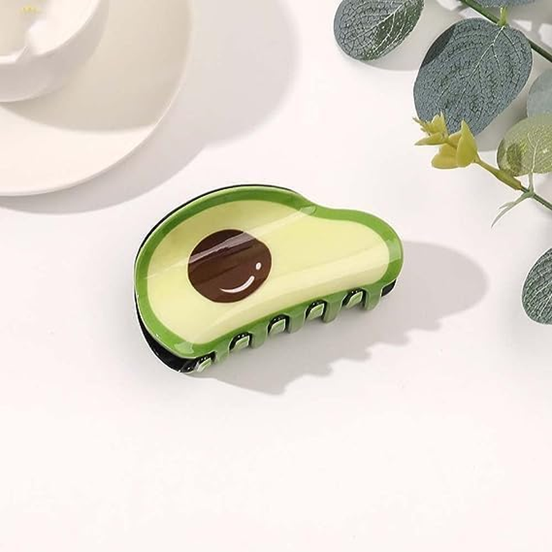 Green Fruit Hair Claw Large Cute Female Hair Accessories Shark Clip Geometric Hair Claw Summer Vegetable Watermelon Fake Food Hair Clip Hair Clips image number 1
