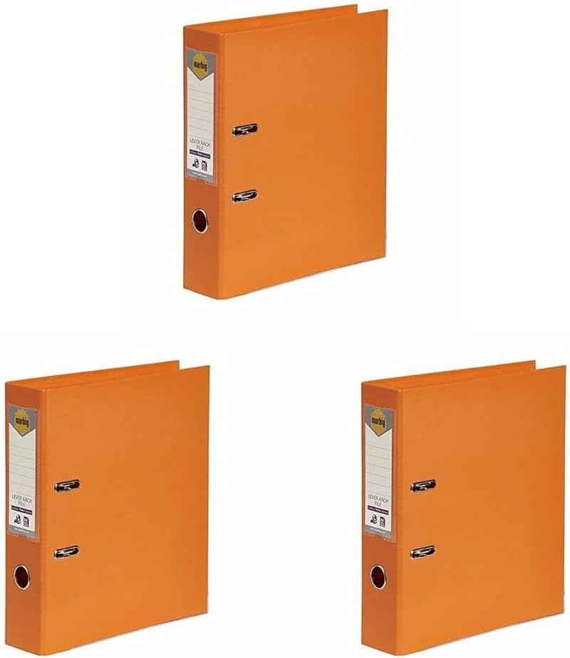 Marbig Lever Arch File A4 Pe Pink (Pack of 3) image number 7