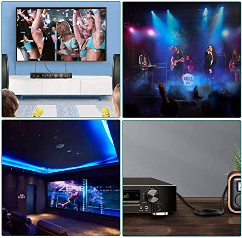 3 RCA Cable(10Ft) - Premium Gold Plated 90 Degree Right Angle RCA Audio / Video Cable 3 Male to 3 Male Composite Video Audio A/V AV Cable image number 6