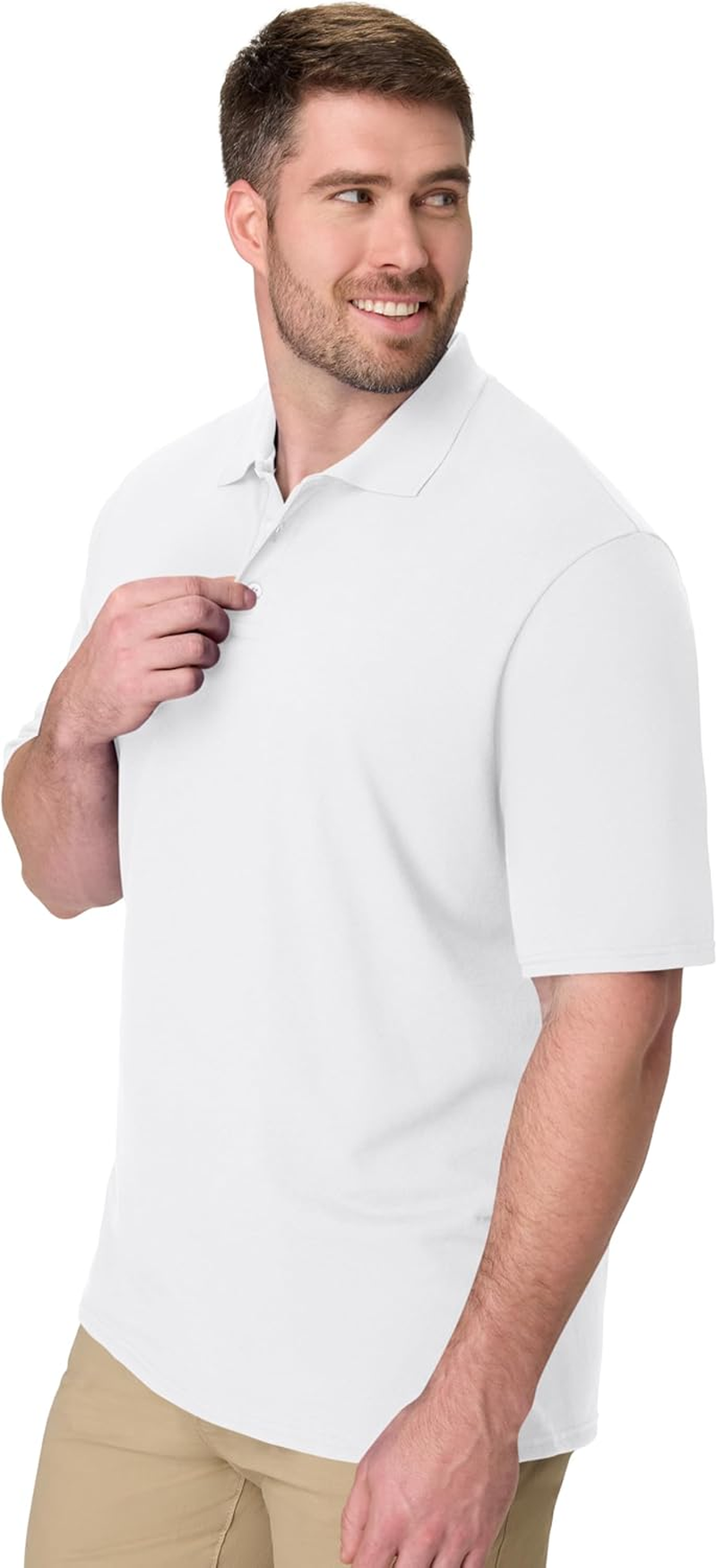 Hanes Men'S Short Sleeve X-Temp W/Freshiq Polo image number 4