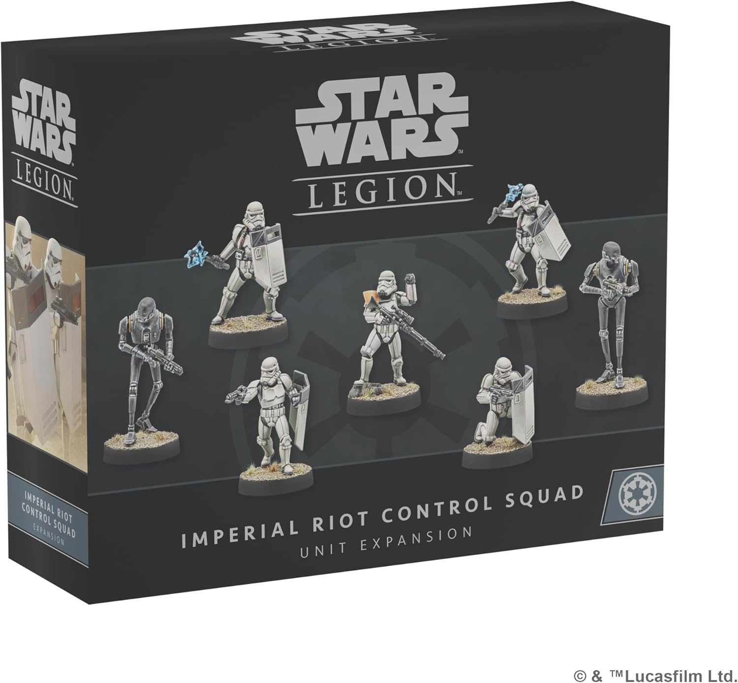 Atomic Mass Games Star Wars Legion Imperial Riot Control Squad Unit Expansion Board Game - 7 Miniatures, 1 Unit Card, 2 Upgrade Cards, 27Mm Bases, Punch Sheet Components - Age 14+ image number 3