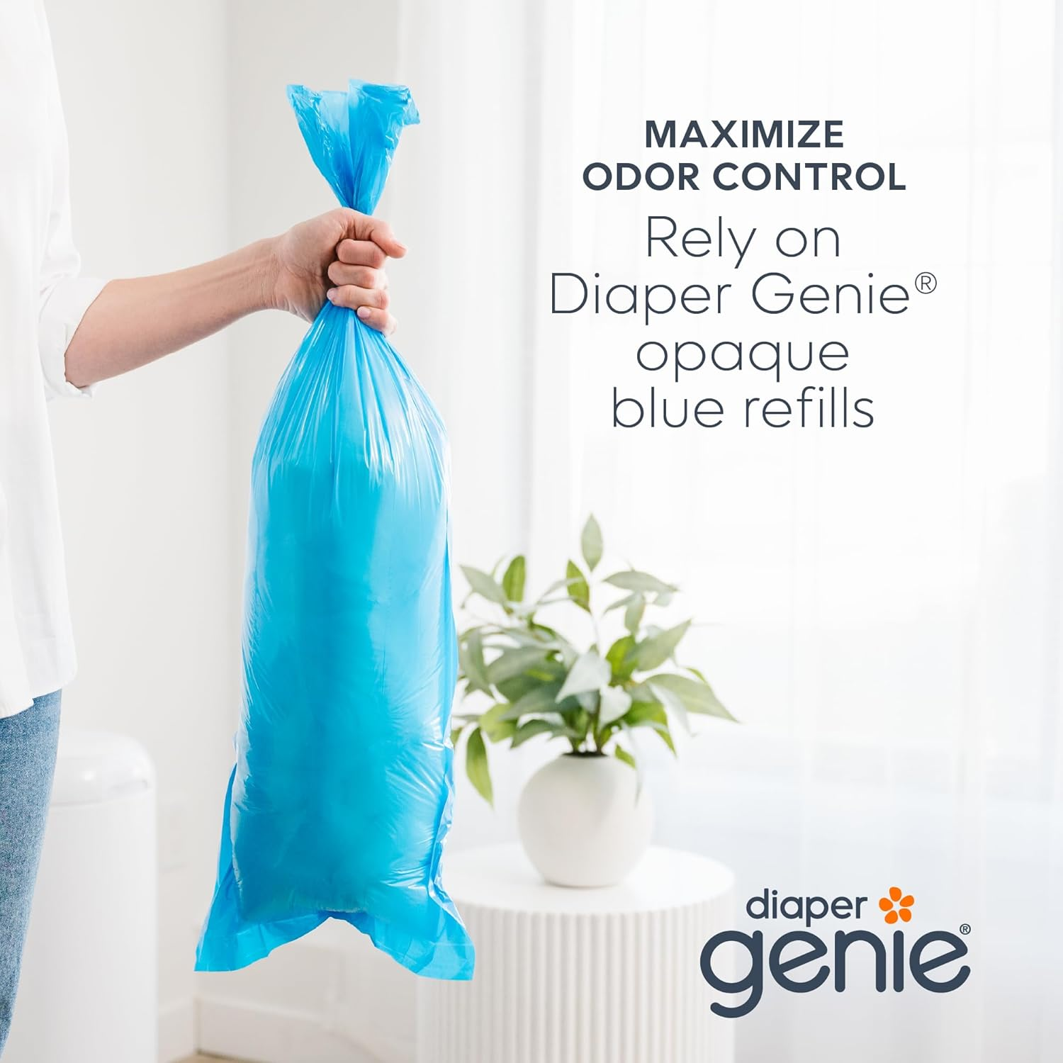 Diaper Genie Easy Roll Refill with 30 Bags | Lasts up to 8 Months or Holds up to 1410 Newborn Diapers per Refill image number 6