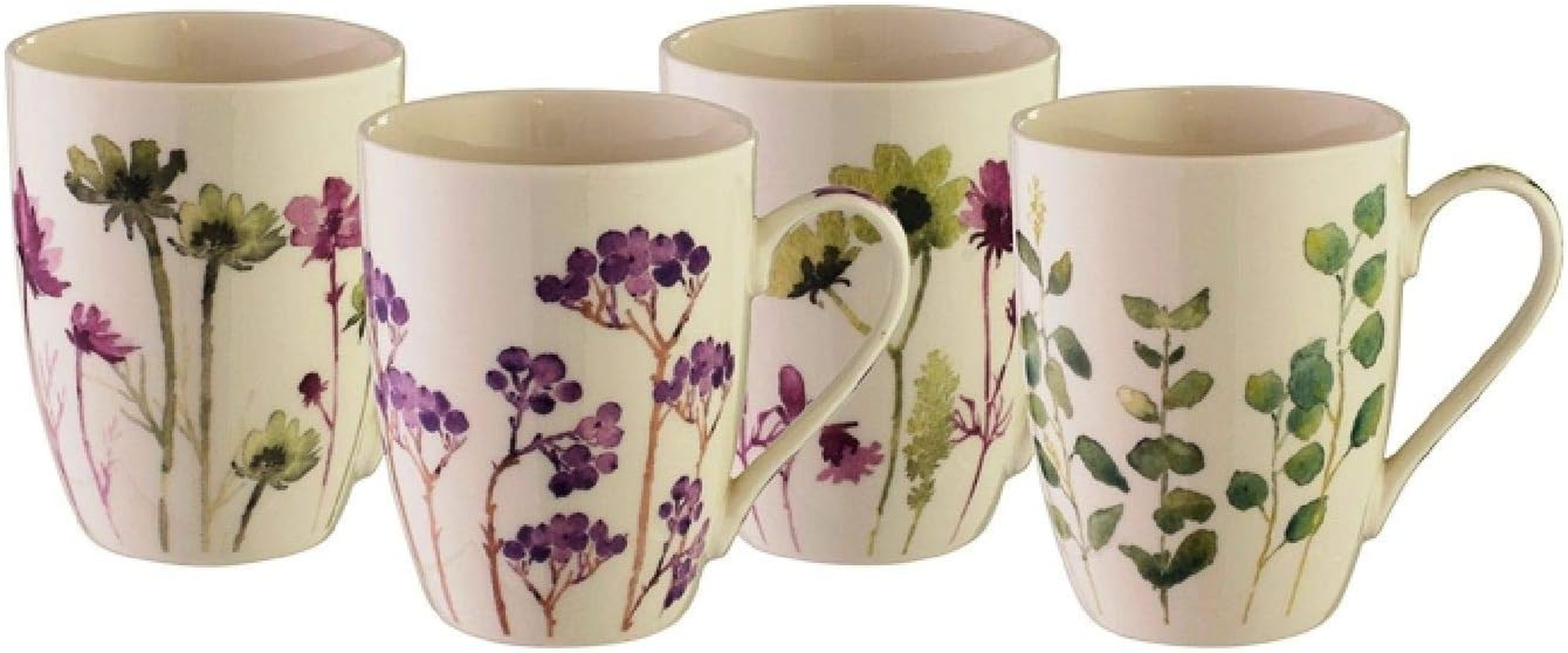 Bundanoon Mug Company Coupe Botanical Bone China Mug, 355Ml, Botanical, 43004