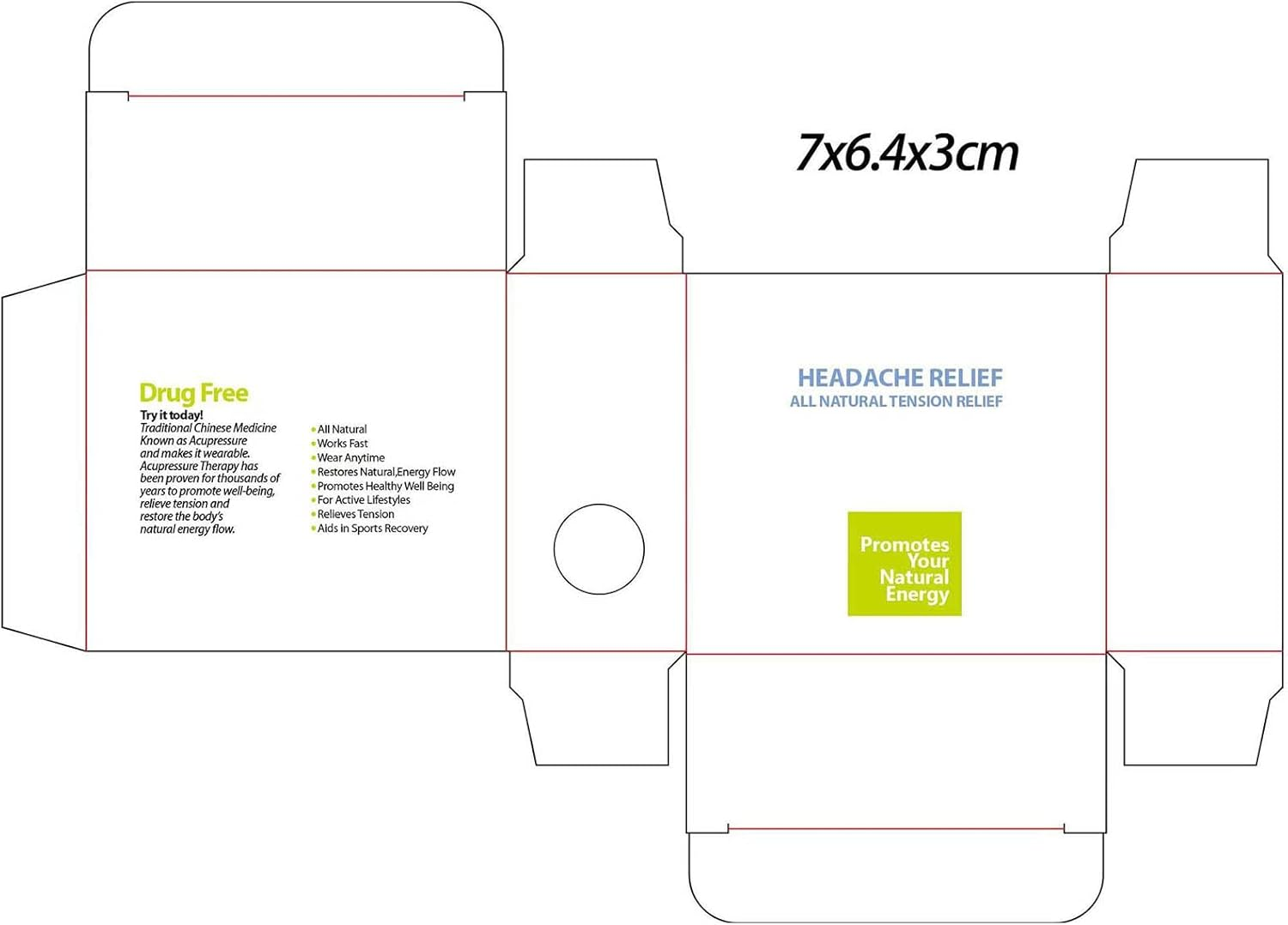 Headache Relief Clip, 8Pcs Plastic Wearable Acupressure for Migraine and Stress Relief Easy Effective Relief Tension Anxiety (Black) - Green image number 5
