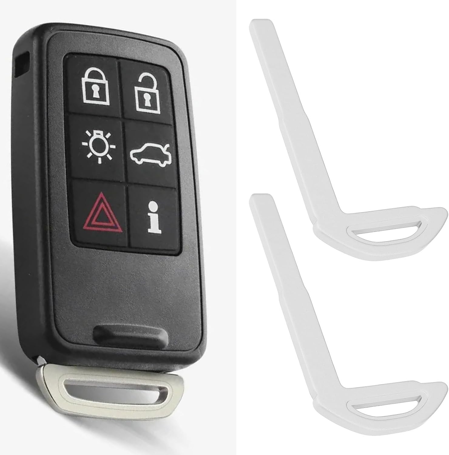 Emagtech 2Pcs Key Blade for Remote Smart Key Compatible with Volvo V40 V60 V70 XC60 S90