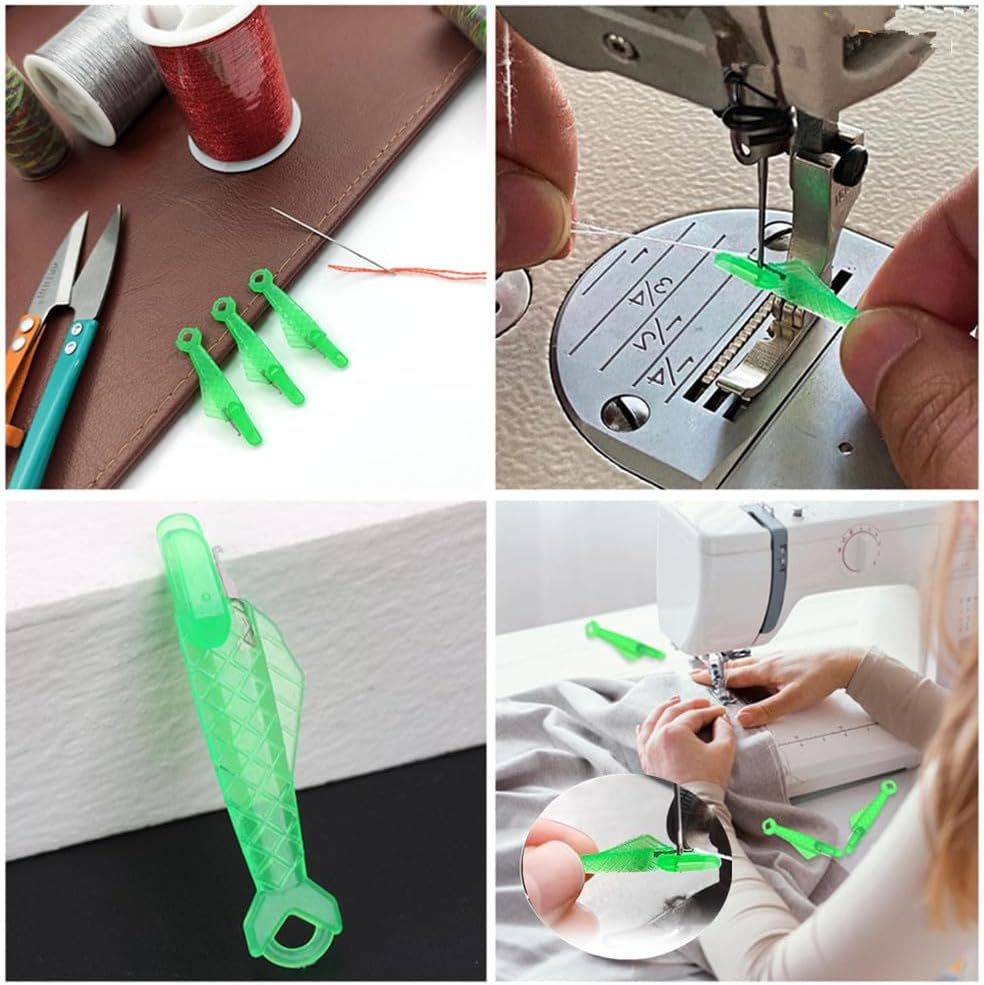 40PCS Generic Fish Mouth Sewing Machine Needle Threader, Granmagazz 2024 Upgrade Automatic Sewing Needle Threader, Fish Type Needle Threader, Quick Sewing Machine Loop Easy Selfthread Needle Threaders Tool image number 4