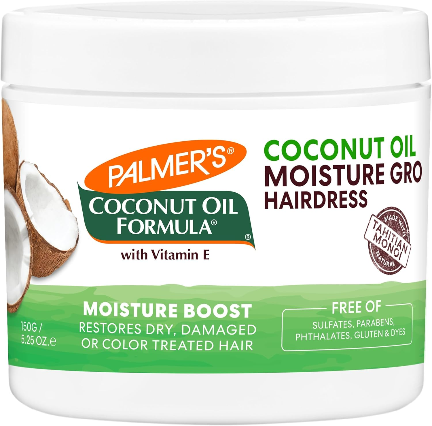 Palmers Coconut Oil Moisture Gro Hairdress Jar 5.25 Ounce (155Ml) (Value Pack of 2) image number 2