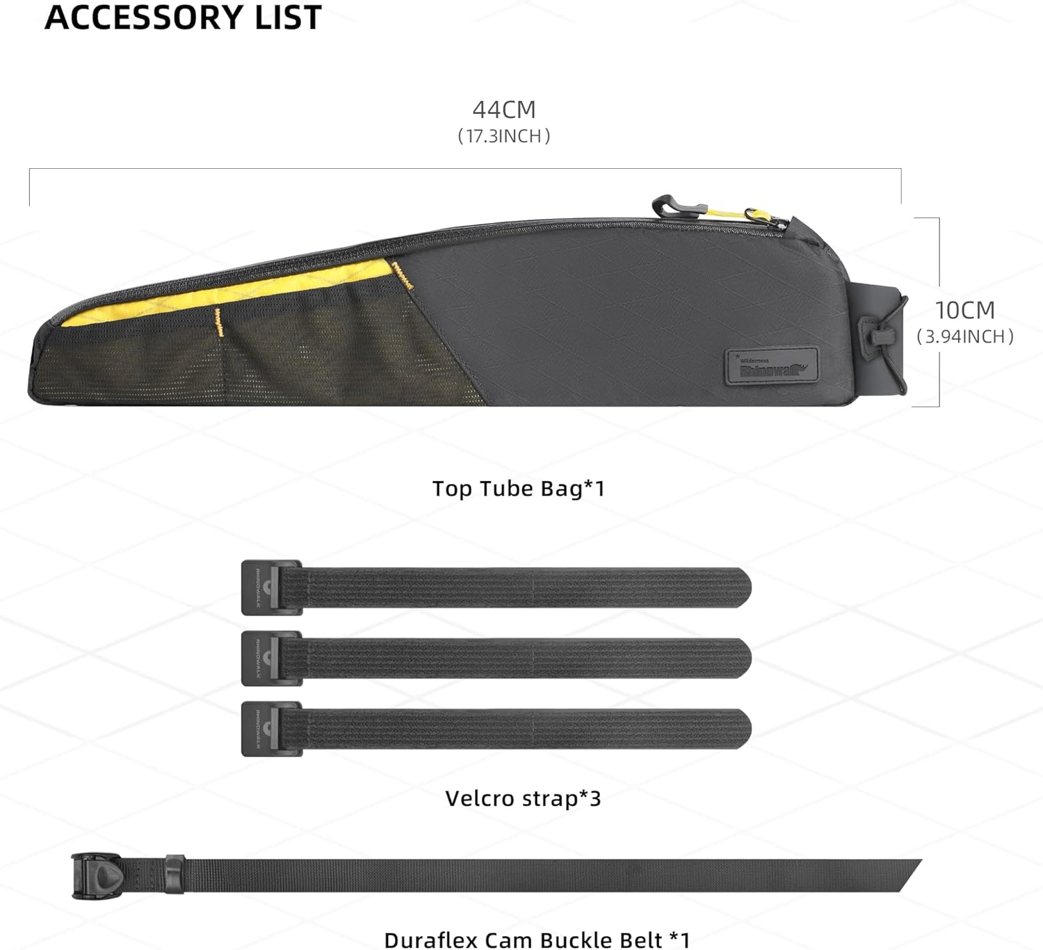 Rhinowalk Bike Top Tube Bag Bike Frame Bag 2.1L Waterproof Bicycle Bag Professional Cycling Accessories for Mountain Road Bike(Large) image number 2