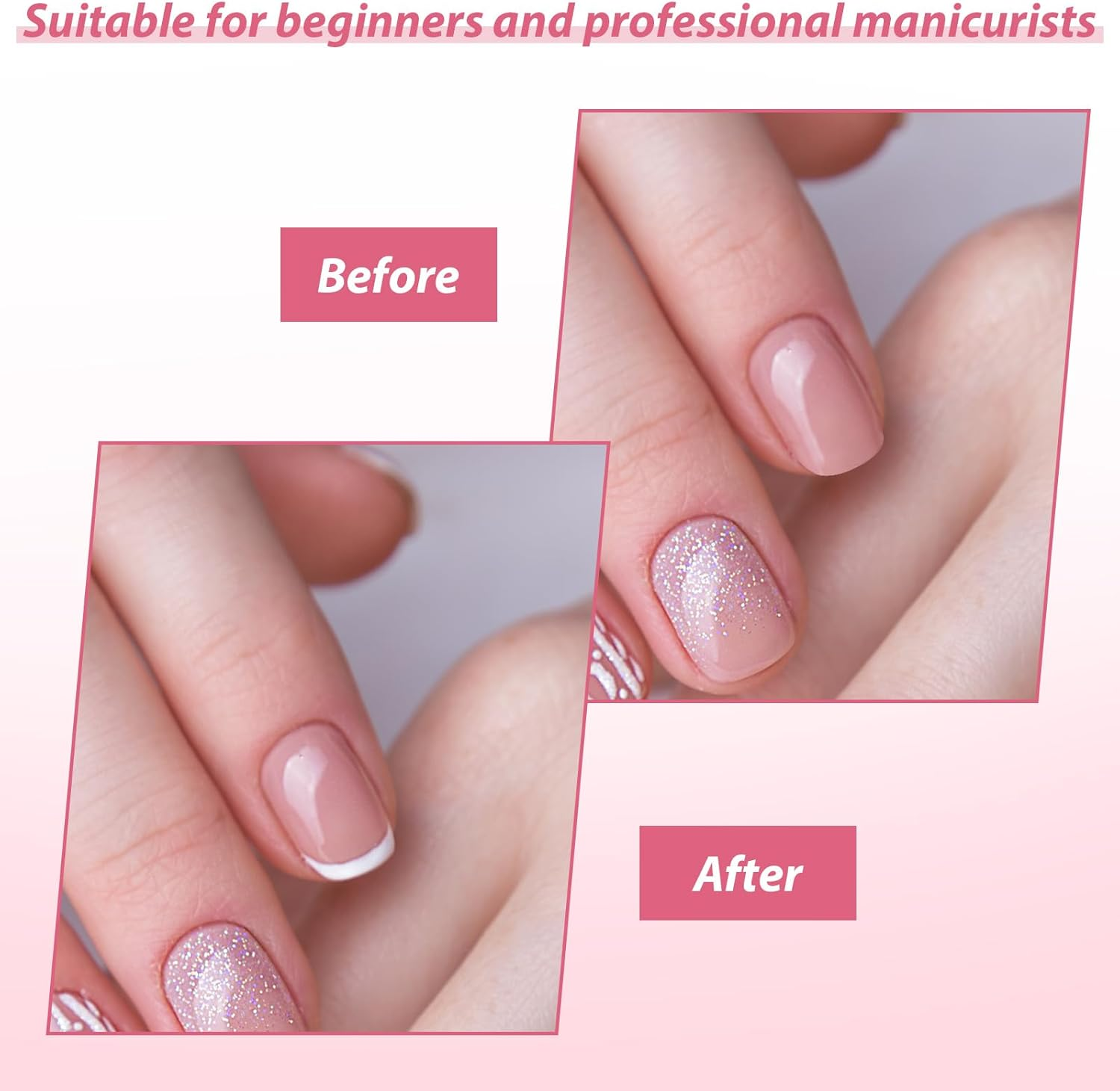 Metallic Nail Art Brushes, 5Pcs Liner Brushes for Nails Detail Brush Dotting Painting Tools Thin Nail Art Brush for Gel Polish Long Lines Thin Details Fine Drawing, Sizes 6/9/12/15/18Mm (Silver) image number 3