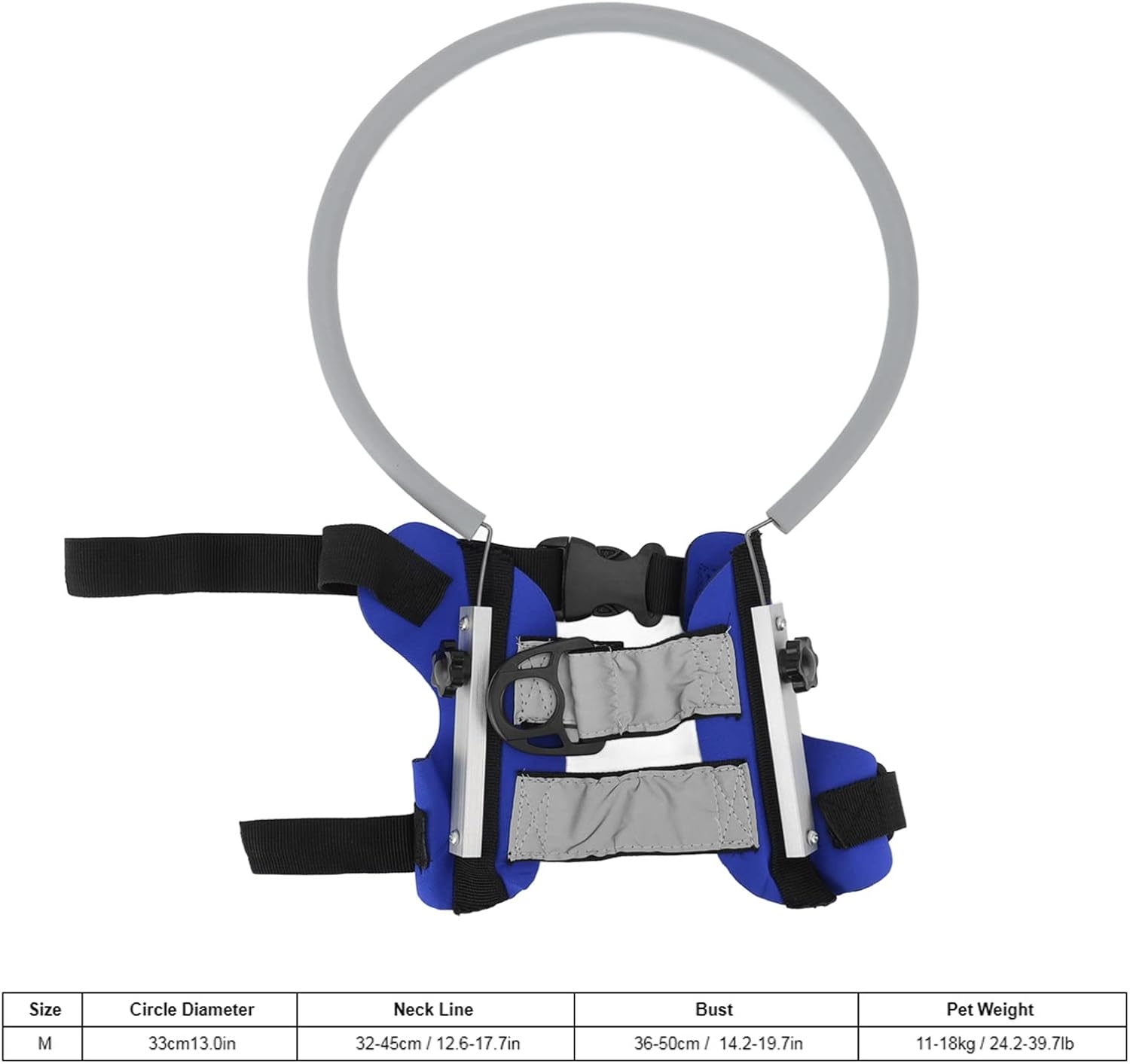 Pet Blind Halo Harness Guiding Device Practical Adjustable Lightweight Collision Avoidance, Pet anti Collision Ring with Reflective Effect for (Blue) image number 4