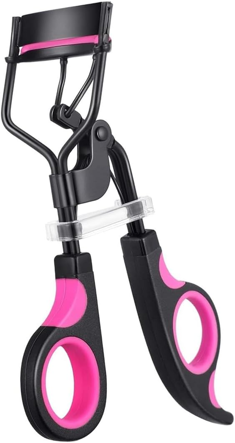 Hoite Eyelash Curler, Eyebrow Brush Set for Women, Eyelash Curler Set with 8 Extra Replacement Refill Pads, Eyelash Applicator, Makeup Tool (Purple Black) image number 2