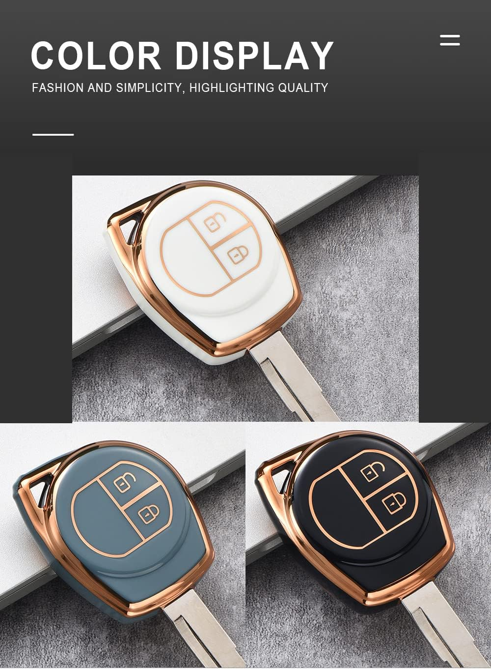 KUNIO Car Key Case Key Fob Fits Suzuki SX4 Grand Vitara Liana Window Swift Celerio Jimny Ciaz Alto Accessories TPU Key Cover Key Cover Protective Case Green image number 1