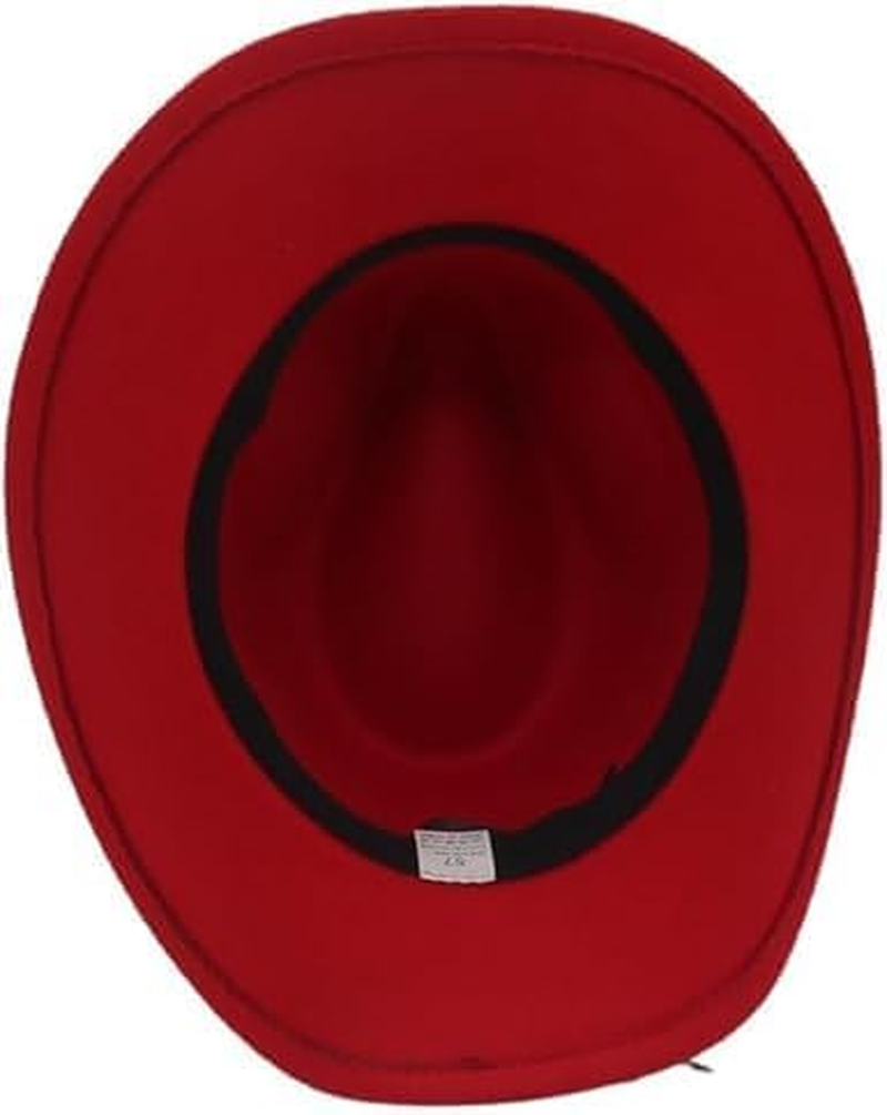 Wide Brim Men and Woman'S Western Outback Cowboy Hat with Metal Bull Head Khaki