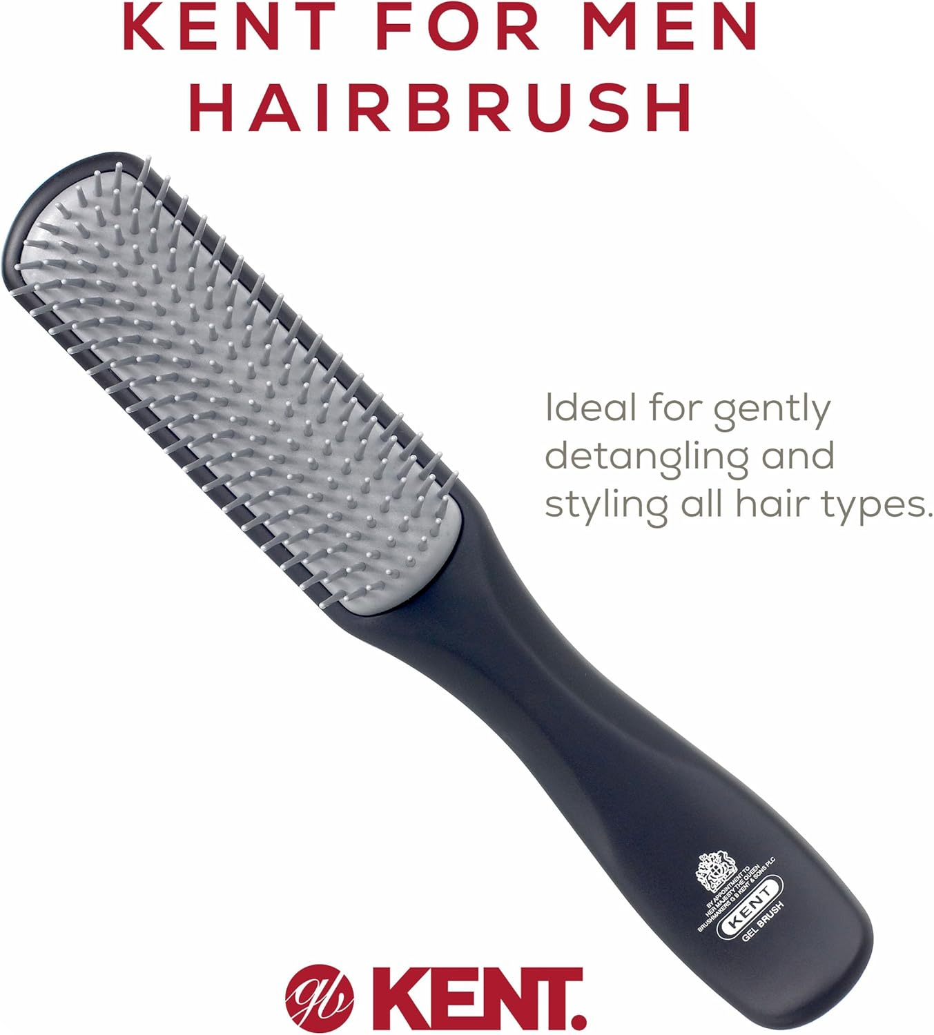 Kent KFM3 Narrow Hair Brush, Grey image number 1