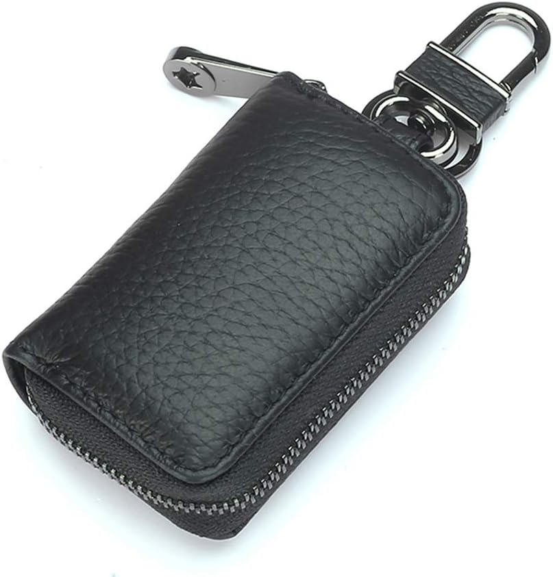Elegant Car Key Cover, Leather Key Fob Case with Zipper image number 2