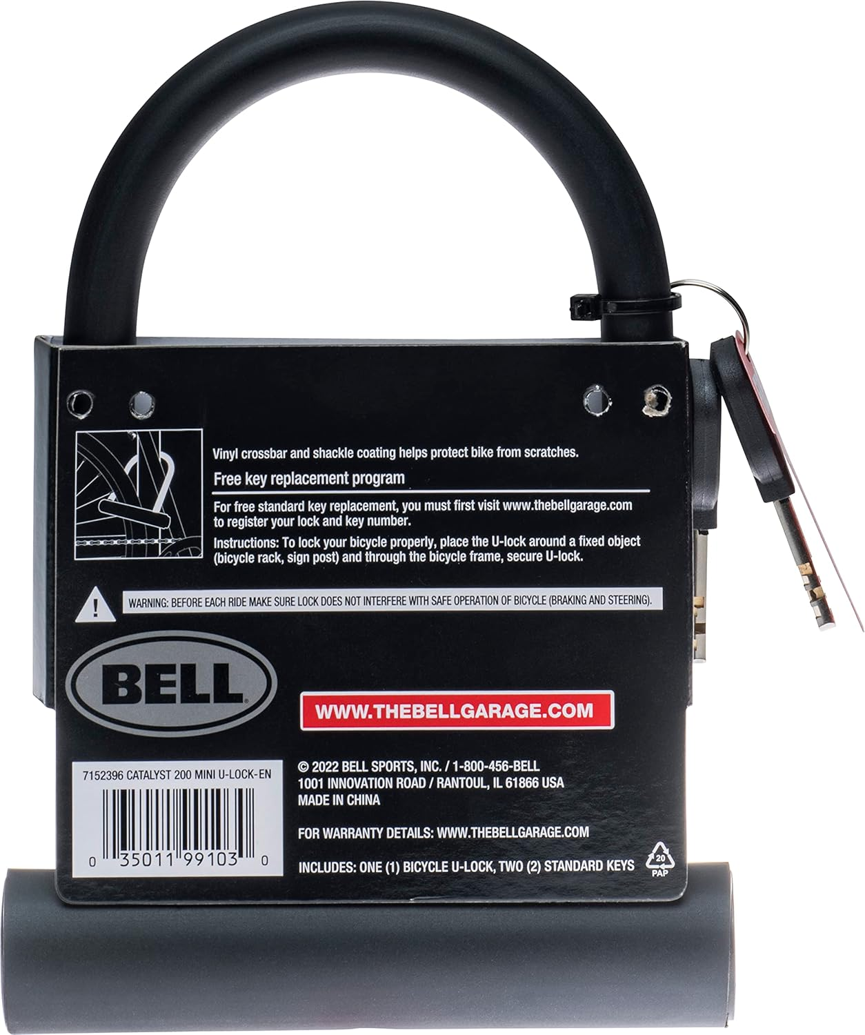 Bell Catalyst 200 Mini Bicycle U-Lock image number 5