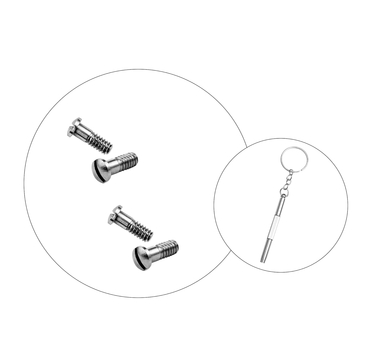 Hengfento2 Replacement Screws for Ray Ban Aviator RB2132 RB4165 RB4371 Sunglasses Repair Kit (Set of 4) Silver