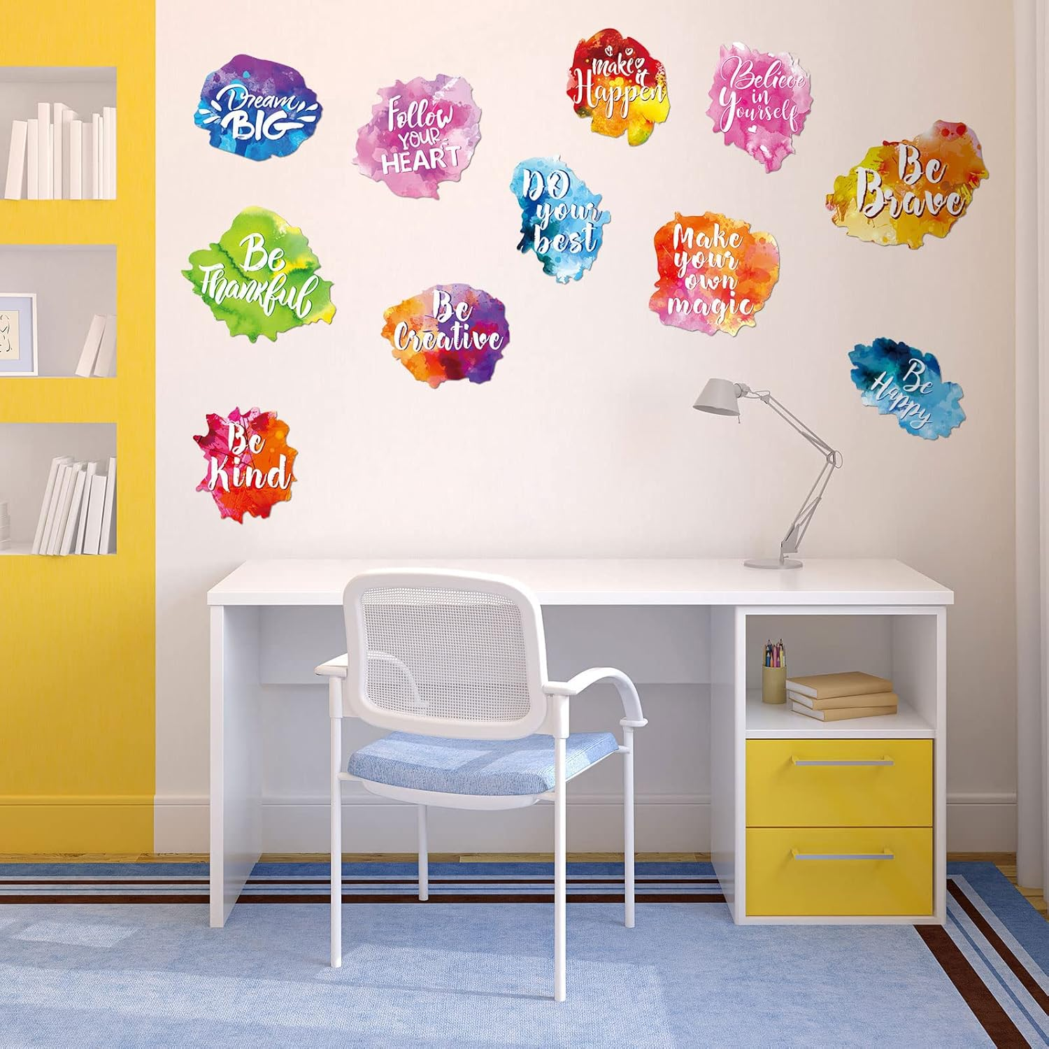 Zonon 6 Pieces Back to School Inspirational Classroom Wall Decal Watercolor Motivational Quote Sticker Colorful Inspirational Sticker for Classroom Home Wall Bedroom Bathroom Kitchen Playroom Decor image number 6