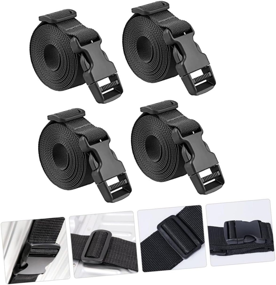POPETPOP 4Pcs Luggage Straps Outdoor Suitcase Straps Buckle Adjustable Suitcase for Travel Accessories Luggage Supplies image number 6