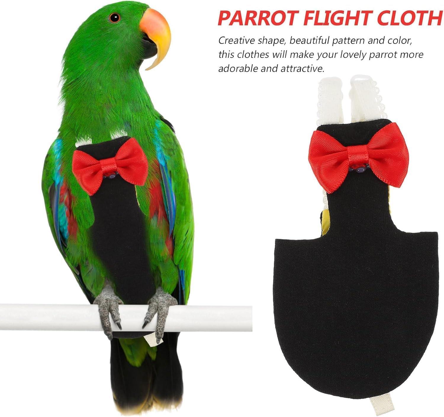 Bird Diaper Bird Flight Suit : Reusable Pigeon Diaper Bird Flying Clothes Washable Parrot Nappy for Parakeet Parrot Pigeons (L) image number 6