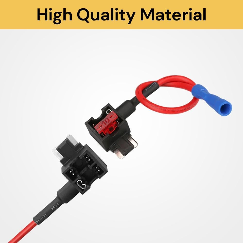 Spendeal FT3 12V Add-A-Circuit Fuse Tap, Piggy Back Blade Holder Plug Socket, Fuse Holder Adapter Mini Size ATM APM Blade Plug Socket Pure for Cars Trucks Boats Copper Wire (5 Pcs) image number 6