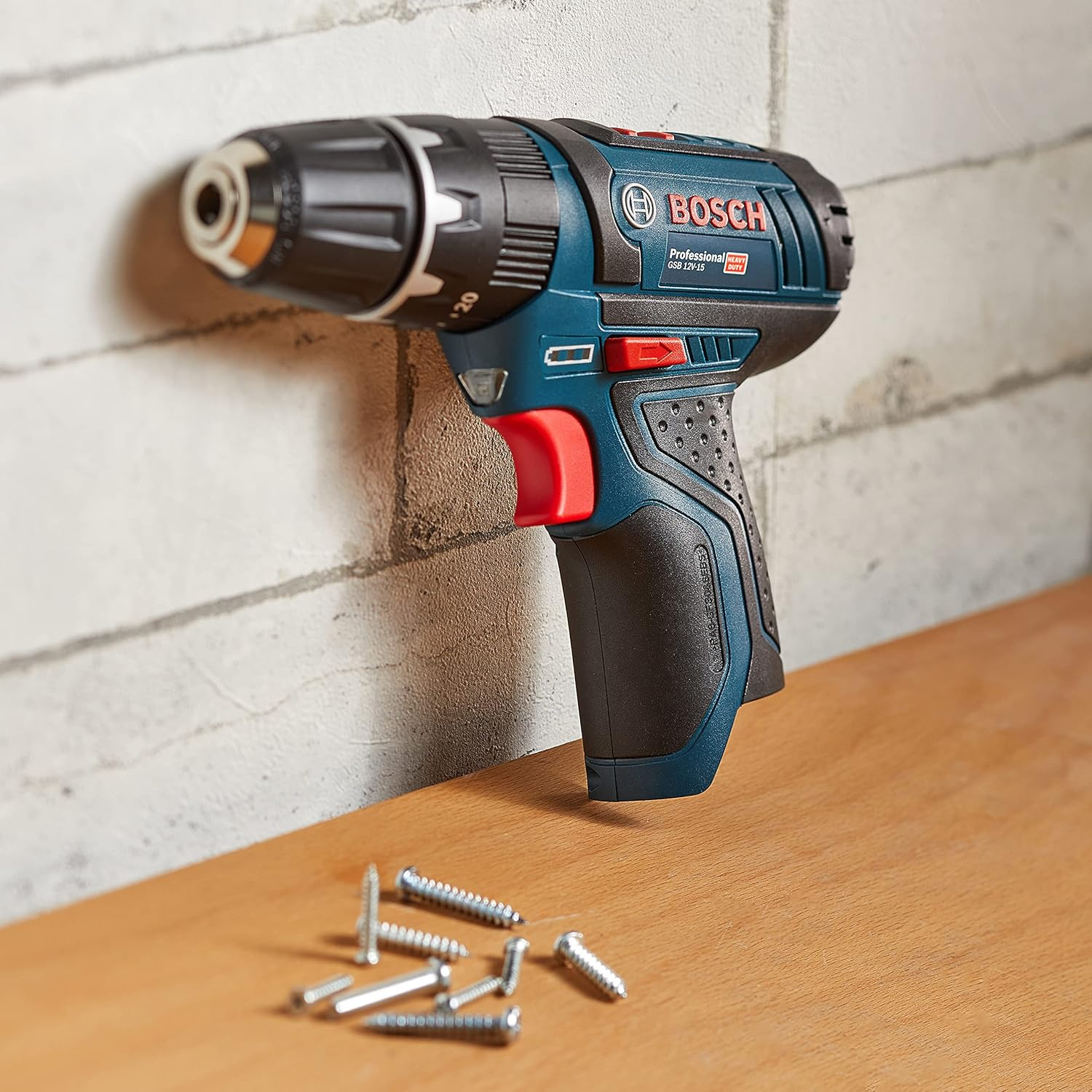 Bosch Professional 12V System GSB 12V-15 Cordless Impact Drill/Driver (Without Battery or Charger, in Cardboard Box) image number 1