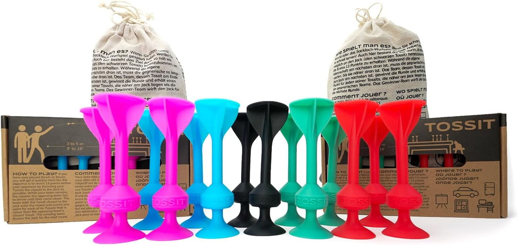 TOSSIT Game Set - Indoor, Outdoor Suction Cup Throwing Party Game - Family Friendly - Portable Fun That Sucks!