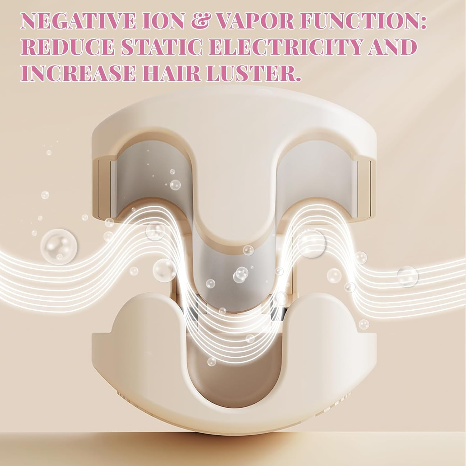 Hair Curler Wave Curling Iron, 3 Barrels Wave Hair Curler Hair Crimper Volumizer 4 Temperature Adjustable Temperature Ceramic Crimper Hair Anti-Scald Curling Wand for All Hair Types (1.25 Inch, White) image number 3