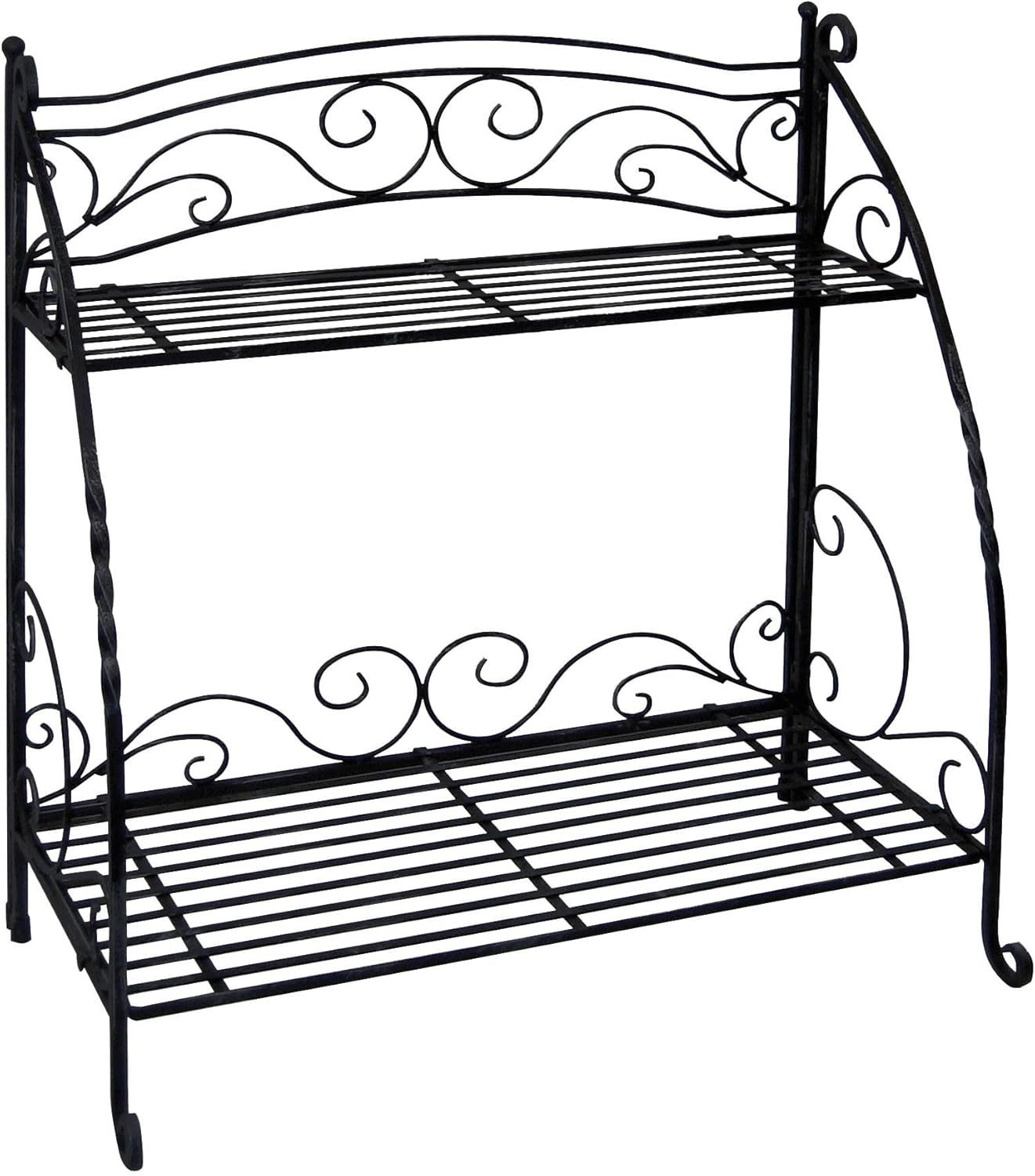 Takasho 2 Shelf Bakers Plant Stand, Black