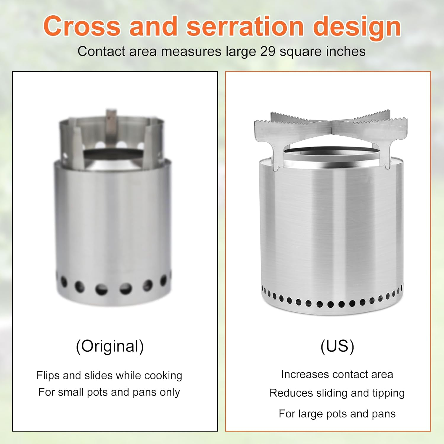 Fire Pit Cooktop Frame, Stainless Steel Firepit Frame Avoid Sliding Tabletop Fire Pit Stand Suitable for Most Pans and Plates Compatible with Solo Stove Mesa XL