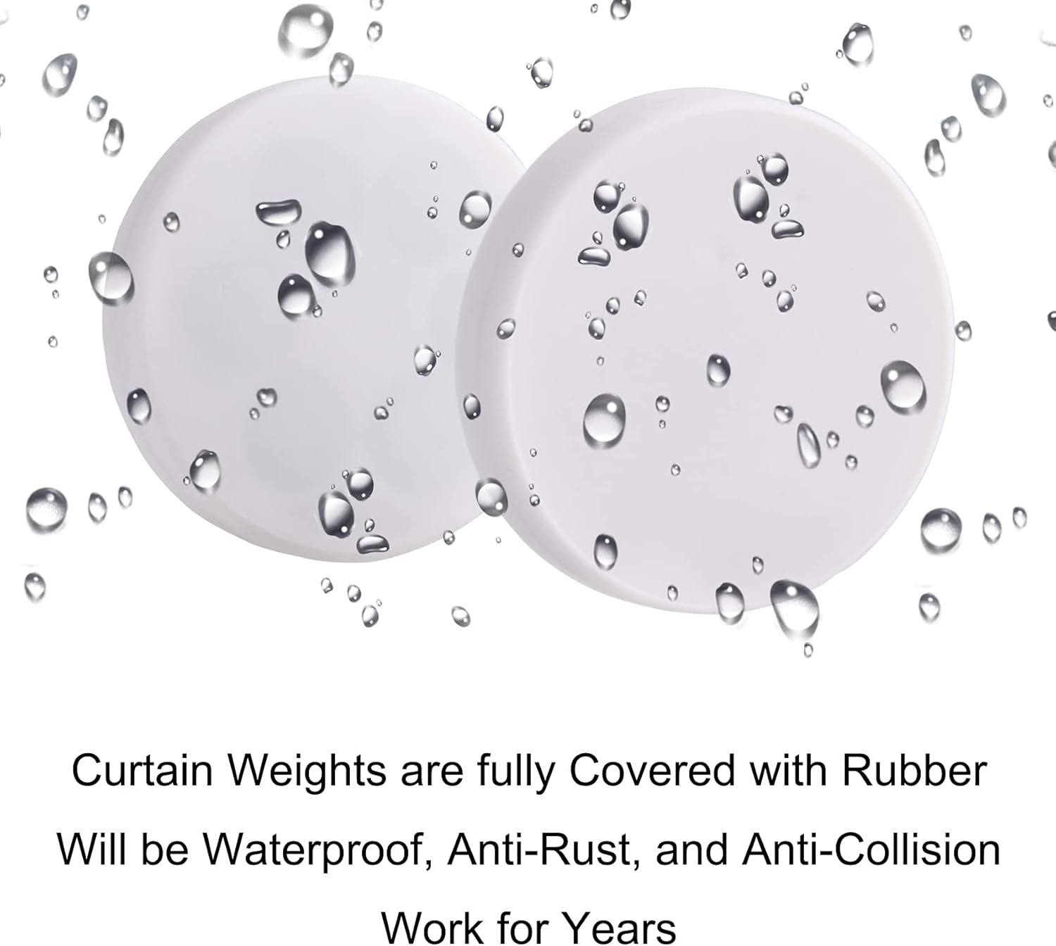 LEVOSHUA Magnetic Shower Curtain Weights, Rubber Covered Heavy Duty Weights, Prevent Curtain Liner from Blowing Around, Work for Drapery, Tablecloth, Flag, Outdoor Curtain 4 Pairs(Pack of 8)