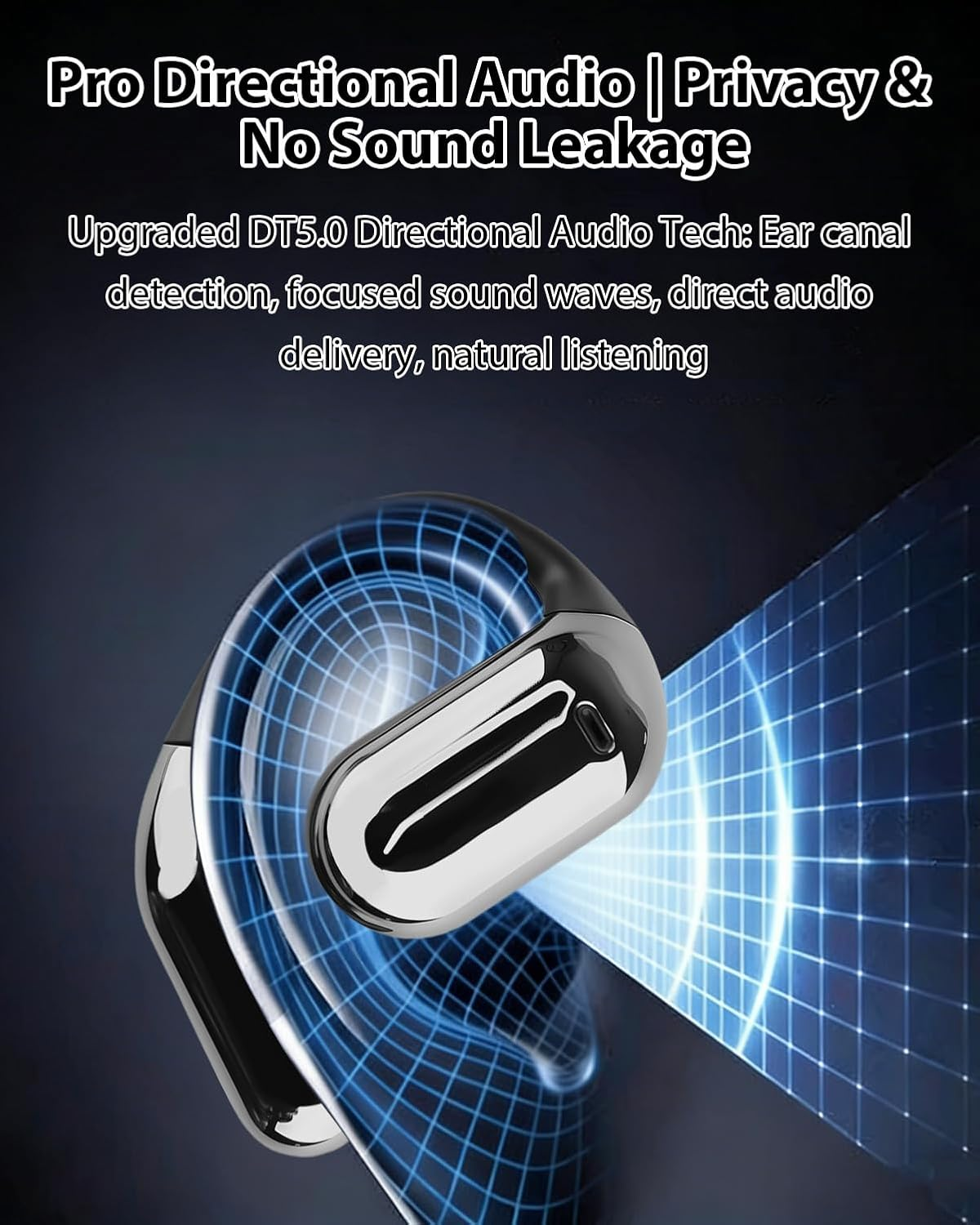 AI Translation Earbuds Real Time, Open Ear Wireless Headphones with 144 Languages & Accents Support, 13Mm Dynamic Driver for Immersive Sound, Compatible with Ios and Android for Travel & Business