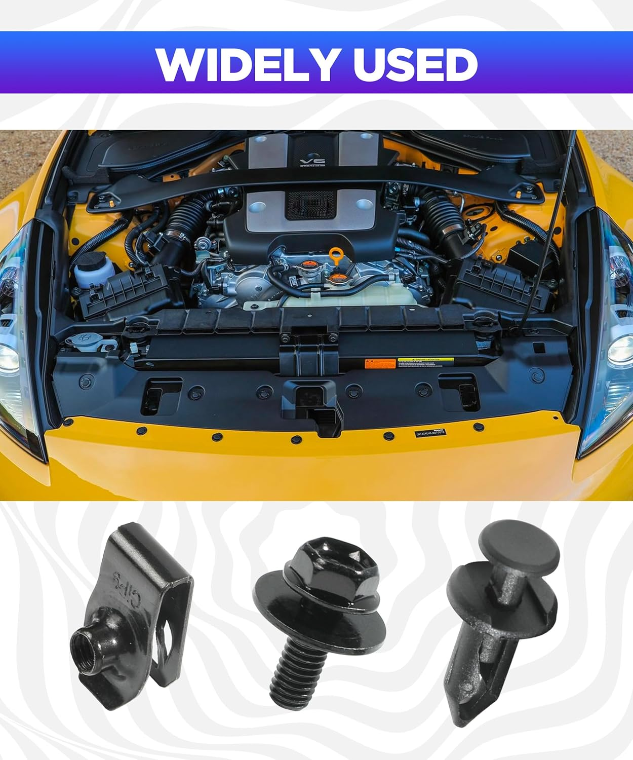 35 PCS Engine under Cover Splash Shield Guard Body Bolts, Splash Shield Guard Retainer Bumper Fender Liner Fastener Rivet Clips and Extruded U-Nuts Kit image number 2