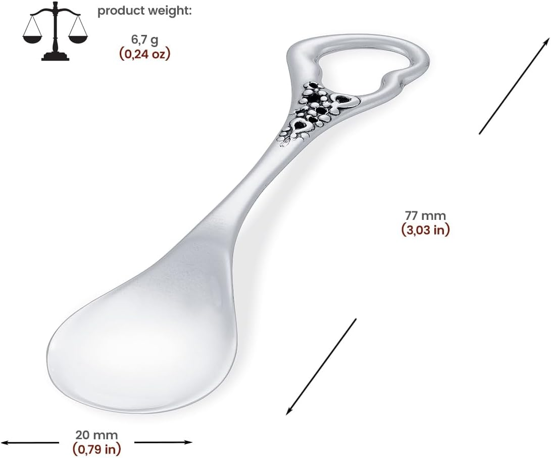 Sterling Silver Small Spoon Engraved Christening Birth Gift image number 1