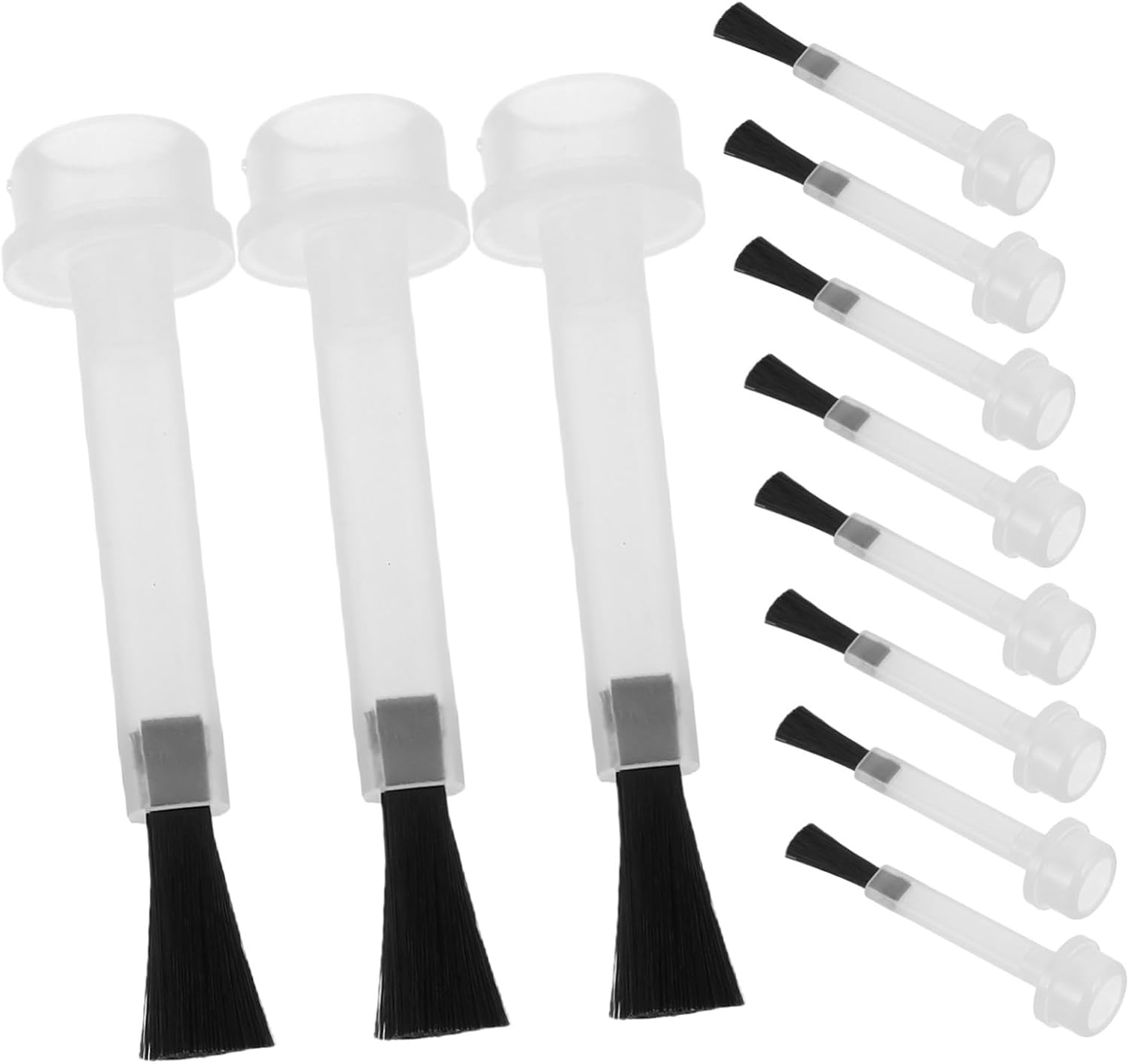 WOONEKY 50Pcs Manicure Replacement Brush Heads for Art Nail Tech French Tip Tool Gel Liquid Nail Brush Diy Manicure Water-Based Polish Replacement image number 2