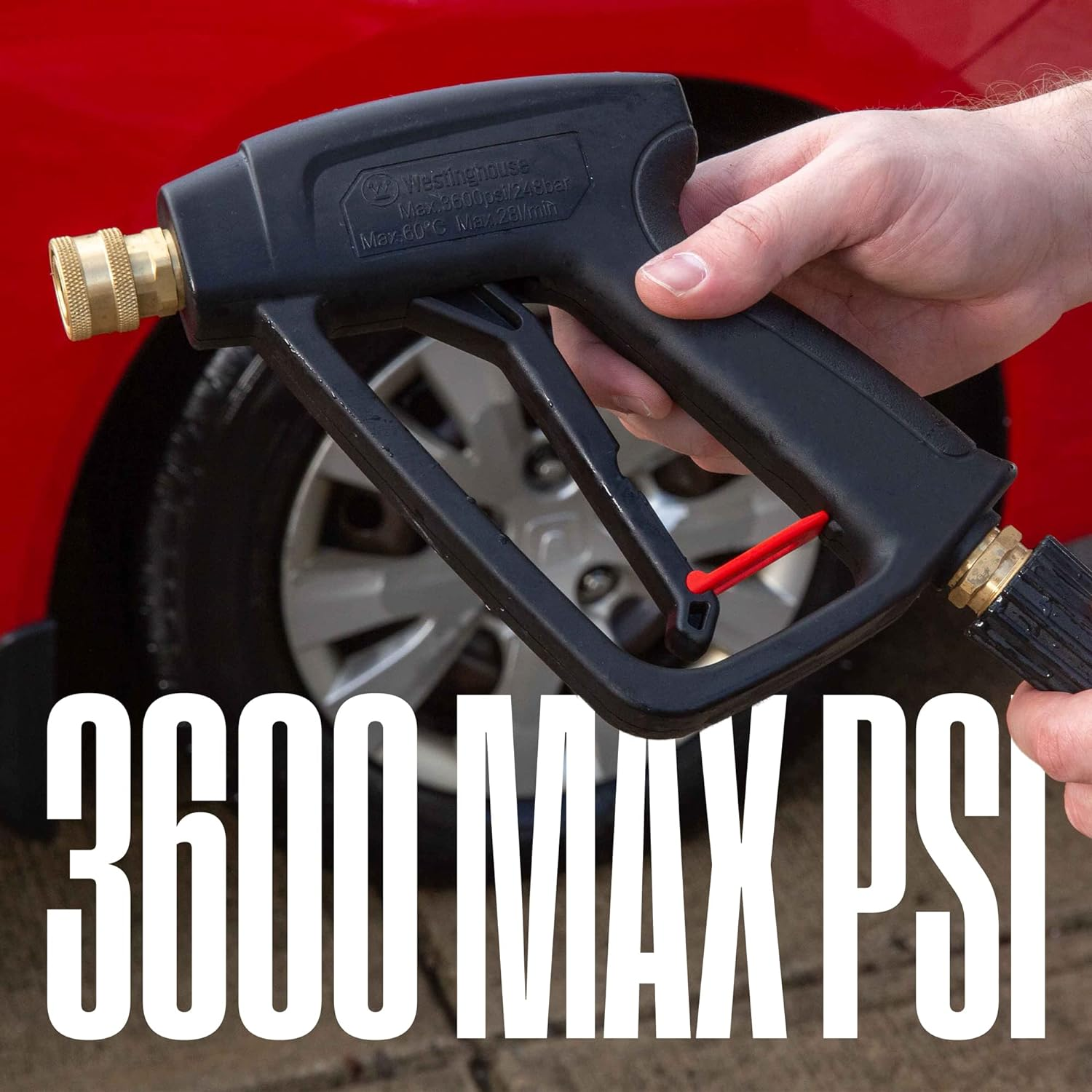 Westinghouse Outdoor Power Equipment PWSG Short Pressure Washer Gun 3600 PSI, M22 Connector, Black image number 5