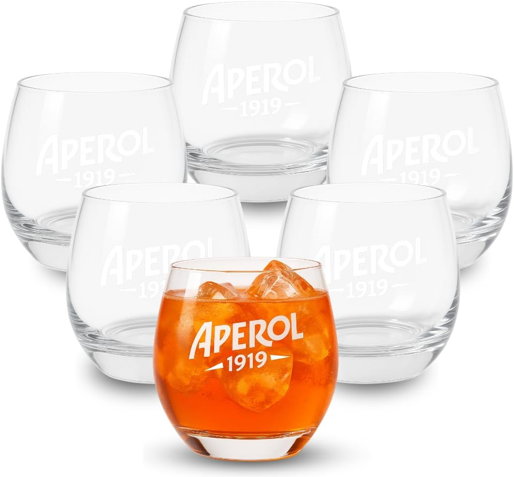 Maxito Aperol Glasses of Excellent Quality with 370 Ml in Set of 4 as Gifts for Women or Aperol Gift - Aperol Spray Glasses - Cocktail