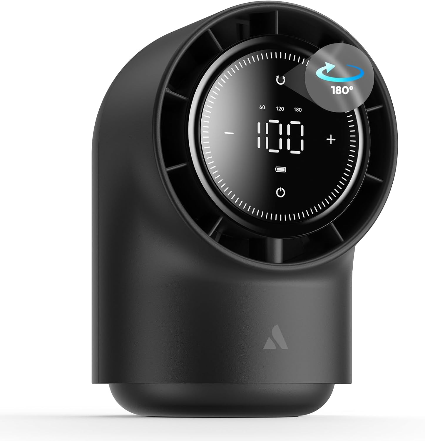Aecooly Touch Control Desk Fan, 100 Speeds Quiet Digital Display 8000Mah Battery Powered Small Table with 3 Oscillation Angles Desktop Fan for Bedroom, Bedside, Office, Travel -Black image number 4