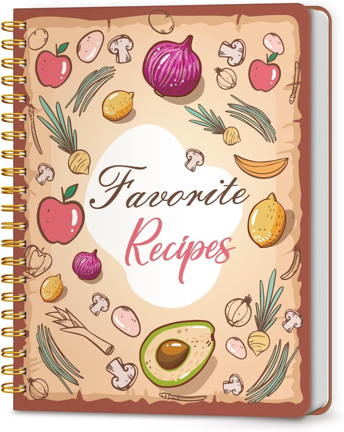 Lubudingjoy Blank Recipe Notebook to Write in Your Own Recipes, Full Page Sprial Hardcover Personal Recipe Organise, Recipe Journal Hold 140 Recipes (Black)