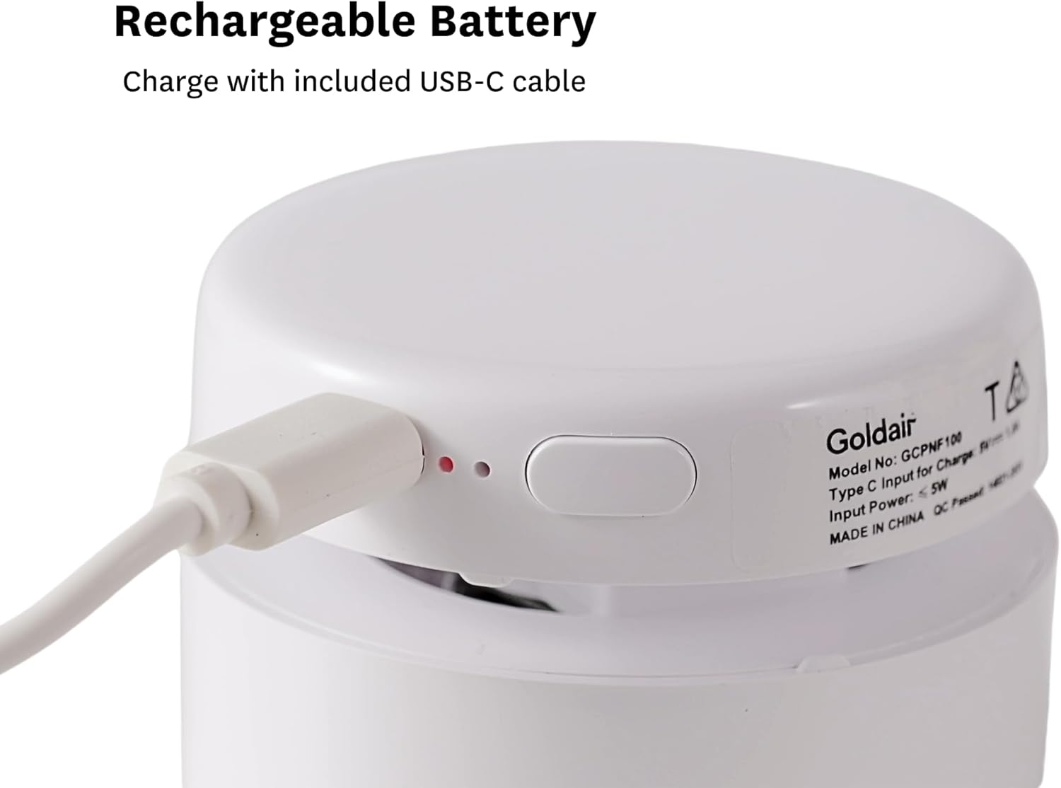 Goldair Rechargeable Telescopic Neck Fan image number 3