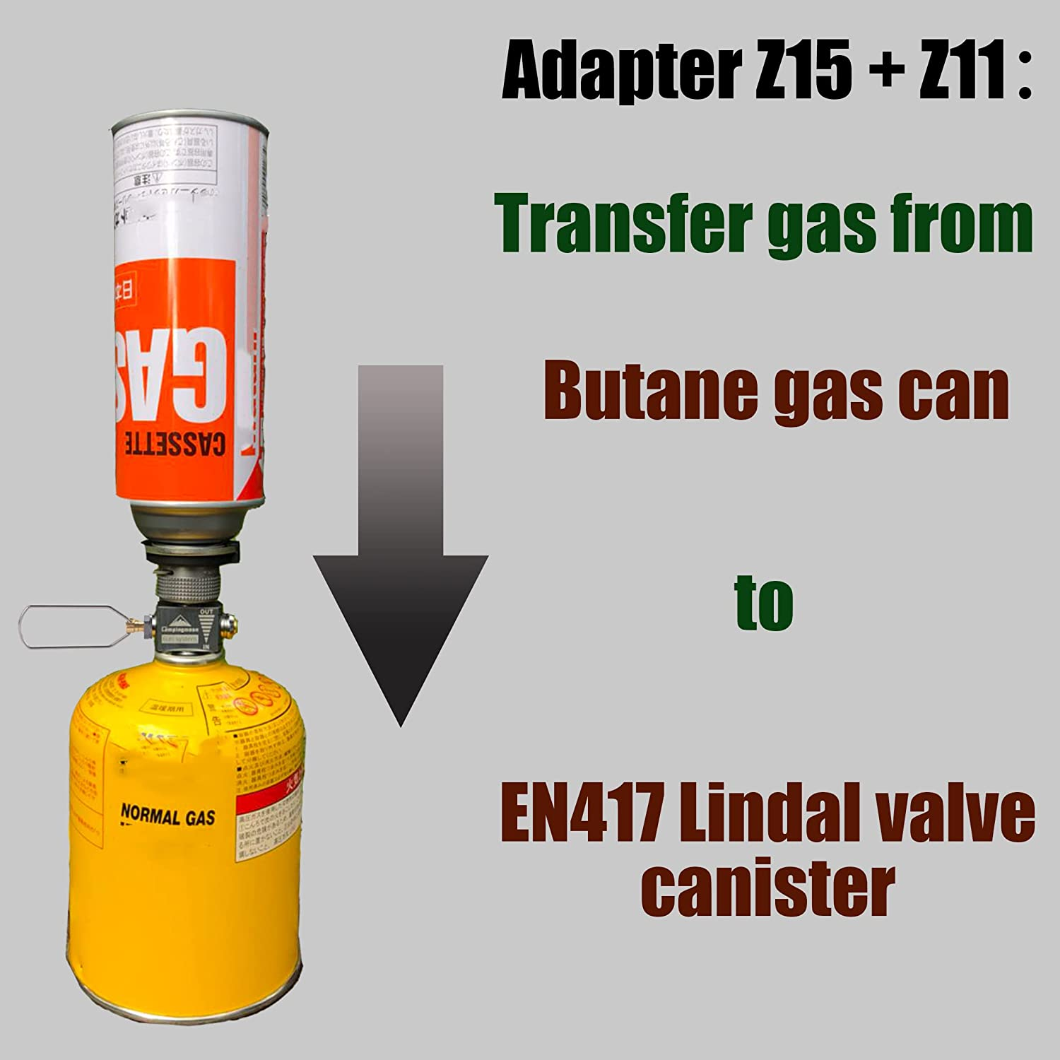 Camping Moon CAMPINGMOON Outdoor Gas Refill Adapter EN417 Lindal Valve(Vent Valve Equipped Type)