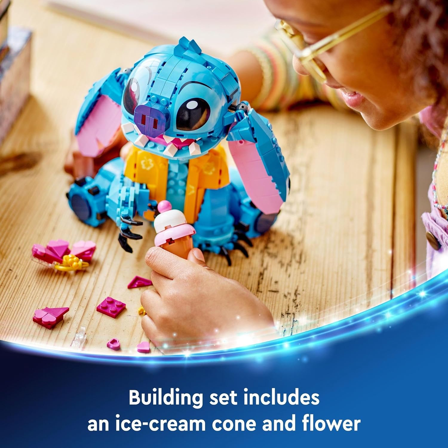 LEGO | Disney Stitch Figure Building & Construction Toy, Lilo & Stich Merchandise for Girls Age 9-12, Creative Kids Toy with Moving Parts, Model Building Kit for Room D&eacute;cor for 9 Year Old Girl 43249 image number 5