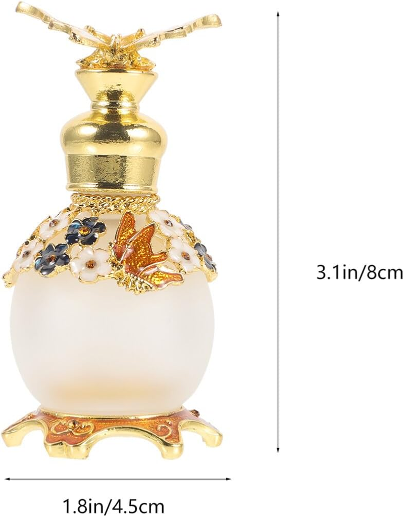 TEHAUX Vintage Butterfly Perfume Bottle Middle Eastern Style Empty Essential Oil Bottle for Sample Refillable Use image number 6