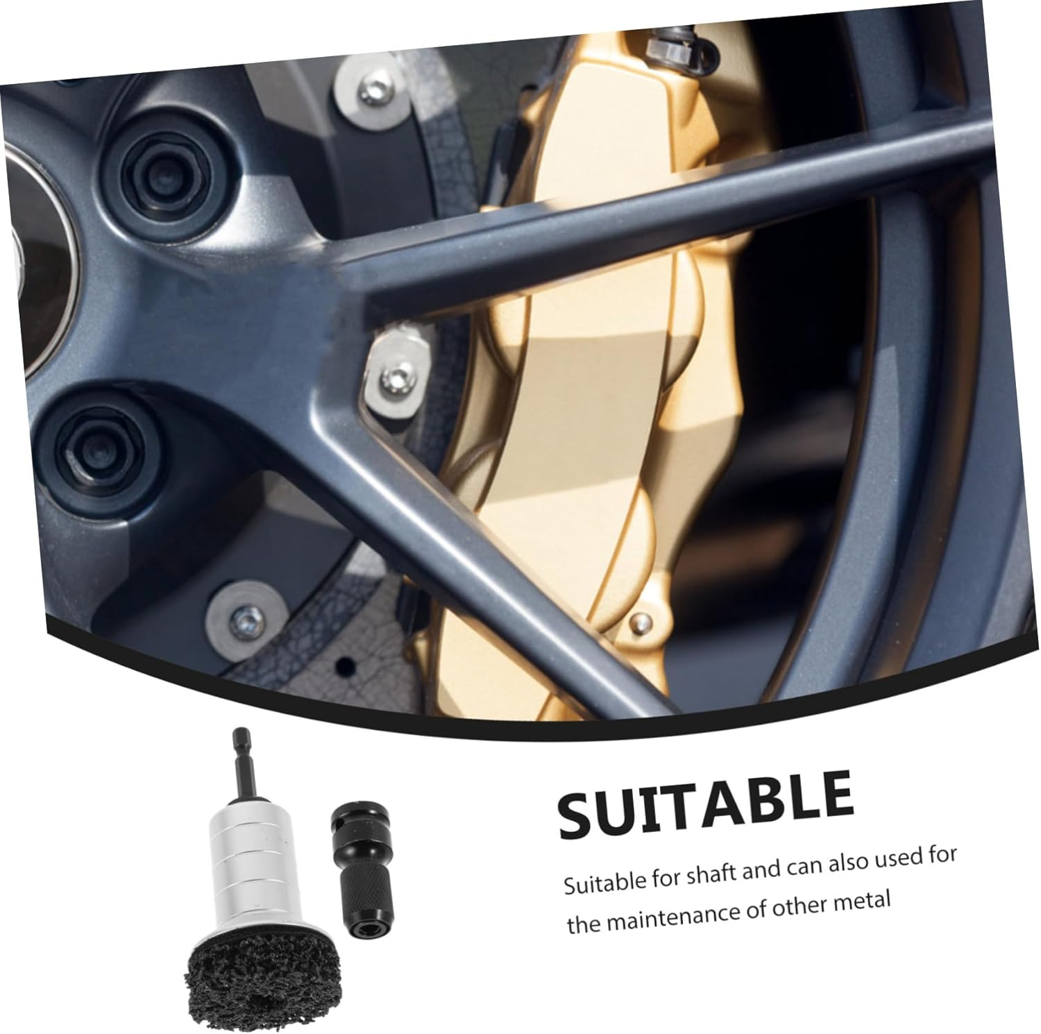 JUMPLAWN Rust Removal Tool for Wheel Hub Automotive Wheel Rust Cleaning Tool and Brake Disc Maintenance